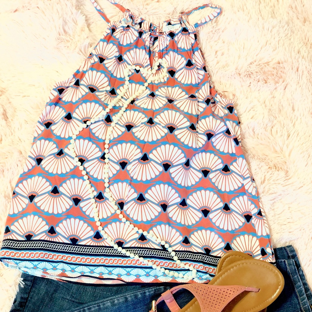 NWOT Coral Shell Top